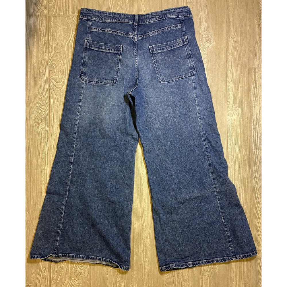 Pilcro The Jane Jeans Womens 32 High Rise Wide Leg Anthropologie Denim Boho 70s